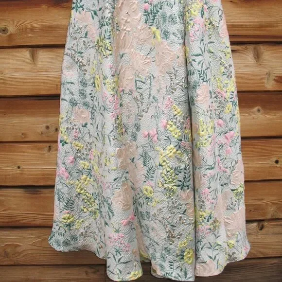 MAC DUGGAL  11919 Multicolor One Shoulder Brocade Floral Dress With Bow - Picture 12 of 16